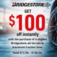 Bridgestone Get a $100 Rebate