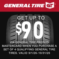 General Tire Get up to a $90 Rebate